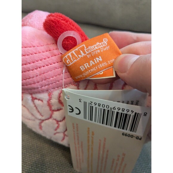 NWT Giant Microbes Brain Organ Educational Plush Toy 6'' - Picture 5 of 5